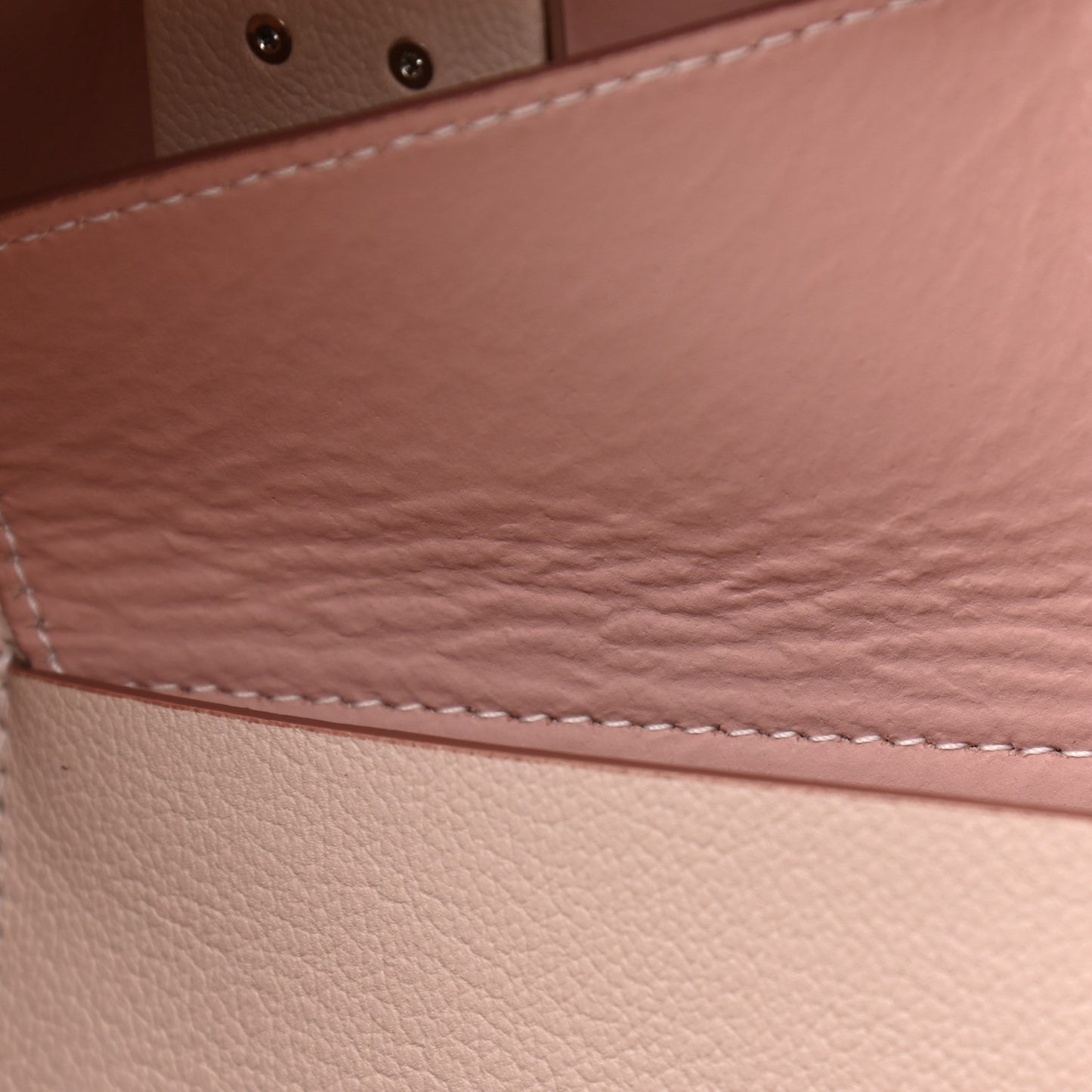Supple Grained Calfskin Large Open Bar Tote Rose Poudre