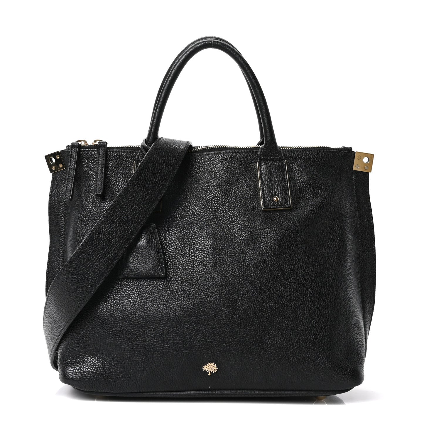 Classic Grained Calfskin Small Alice Satchel Black