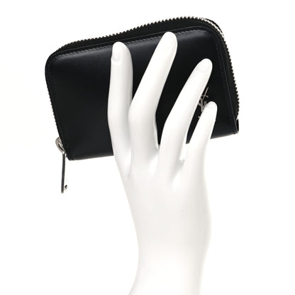 Saint Laurent Calfskin Compact Zip Coin Purse Black 2 of 6