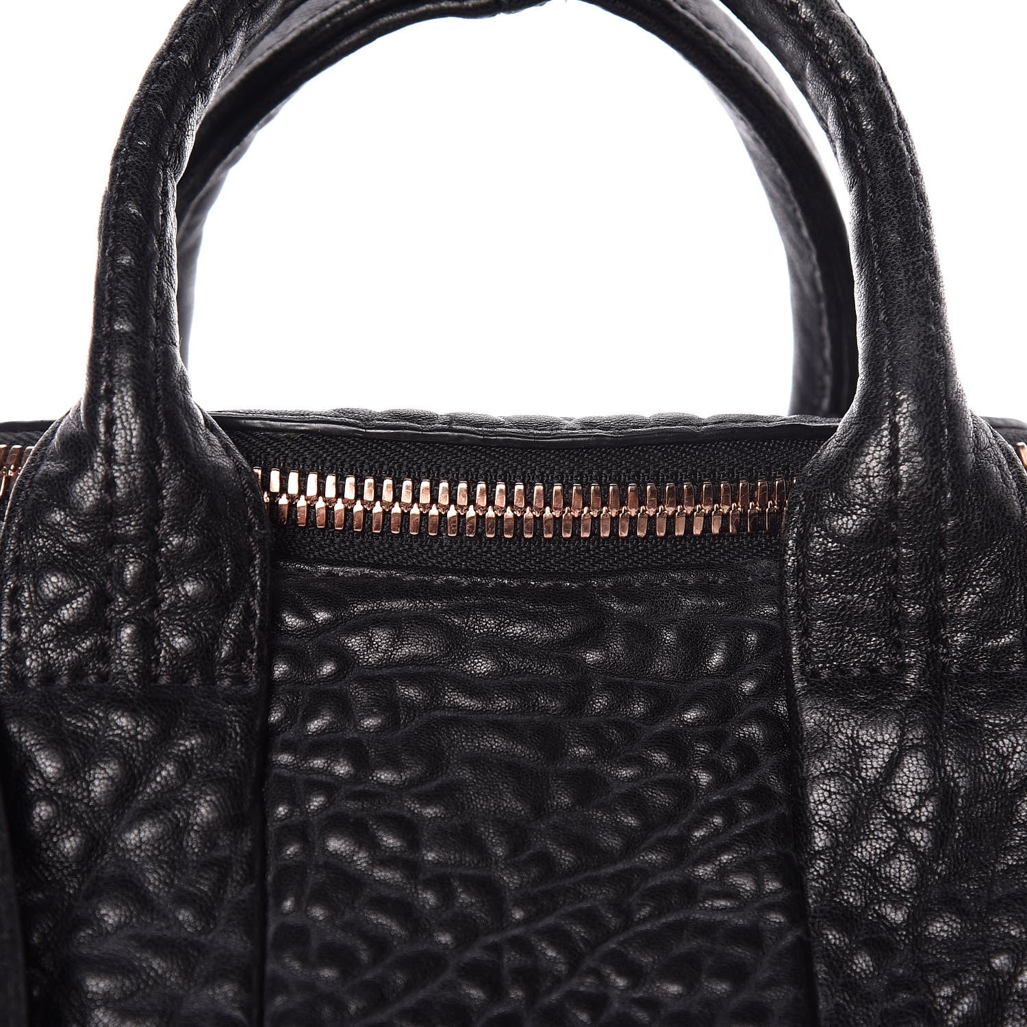 Alexander Wang Pebbled Lambskin Mini Rockie Black Rose Gold Hardware 11 of 11