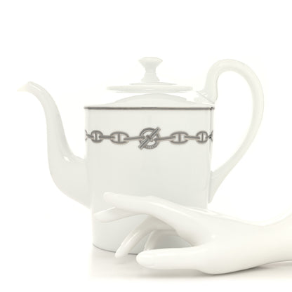 Hermes Porcelain Chaine d' Ancre Platine Coffee/Tea Pot 2 of 7