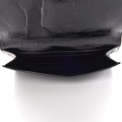 Saint Laurent Textured Patent Monogram Large Belle De Jour Clutch Black 5 of 11