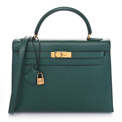 Hermes Ardennes Kelly Sellier 32 Vert Fonce 1 of 10