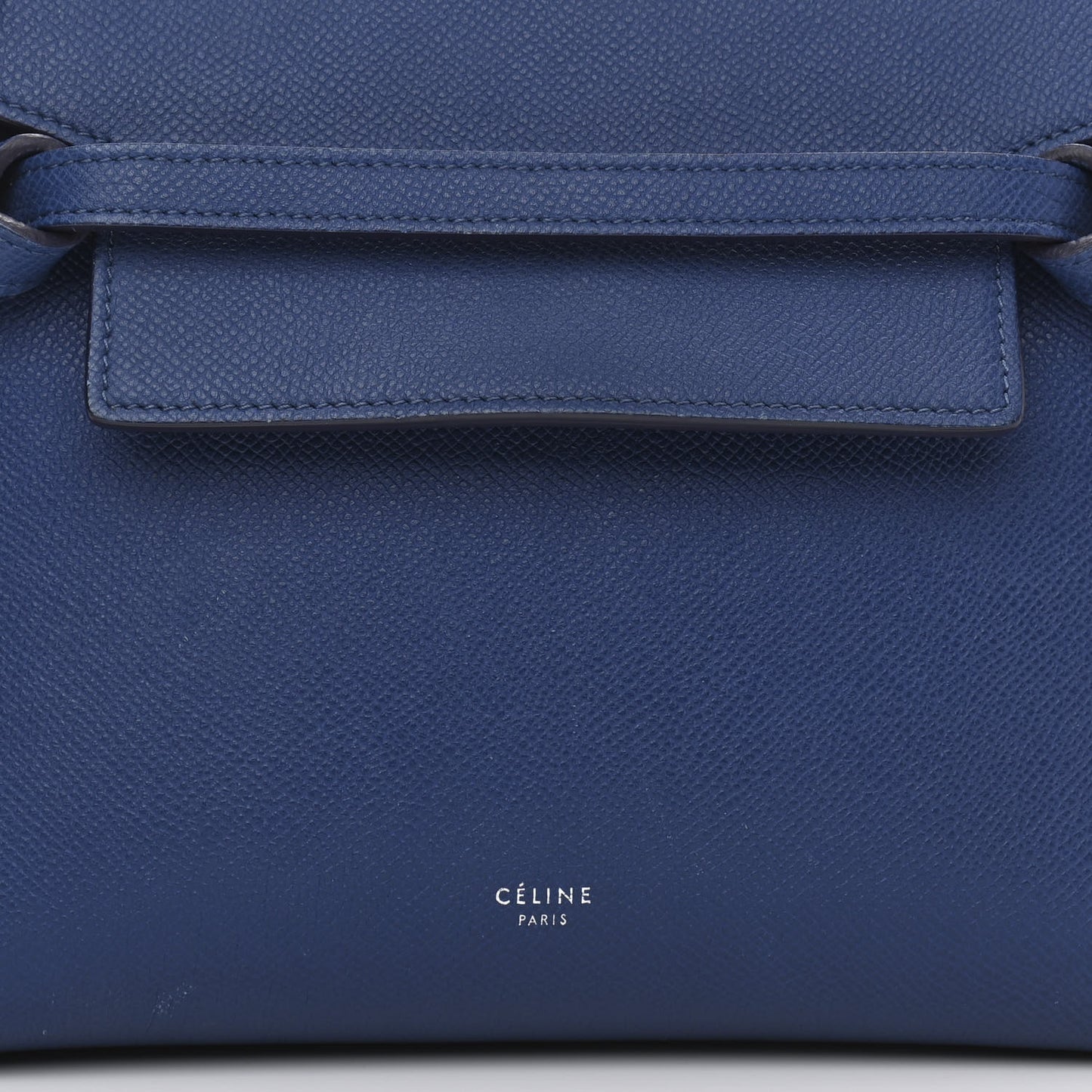 Grained Calfskin Micro Belt Bag Indigo