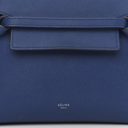 Celine Grained Calfskin Micro Belt Bag Indigo 7 of 13