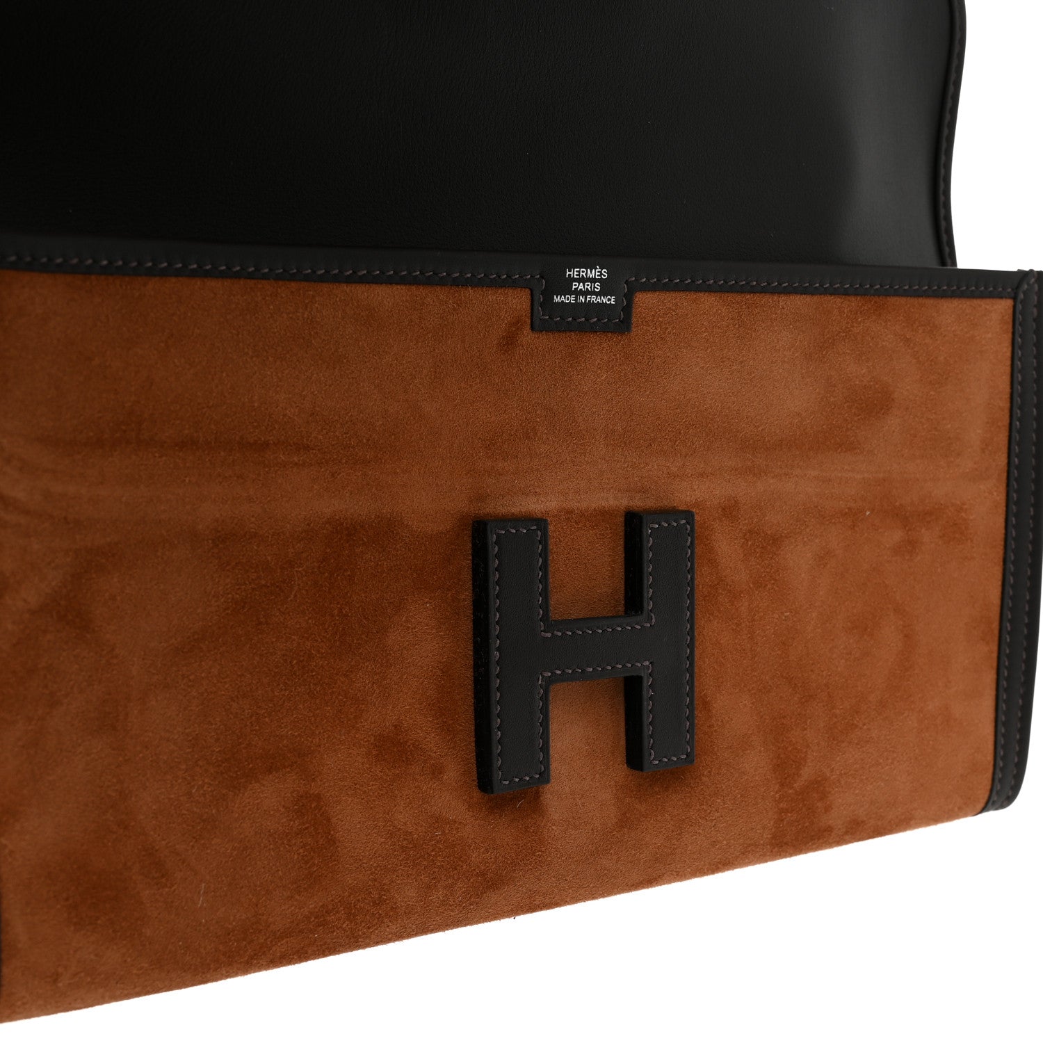 Hermes Veau Doblis Swift Jige Elan 29 Clutch Alezan Black 9 of 10