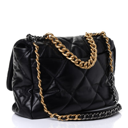 Chanel Goatskin Quilted Maxi Chanel 19 Flap Black 2 of 4