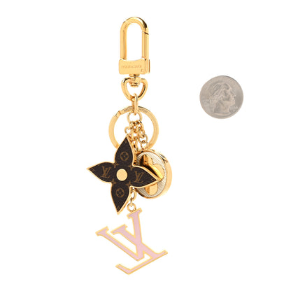 Louis Vuitton Metal Monogram Epi Spring Street Bag Charm Key Holder Gold 2 of 3