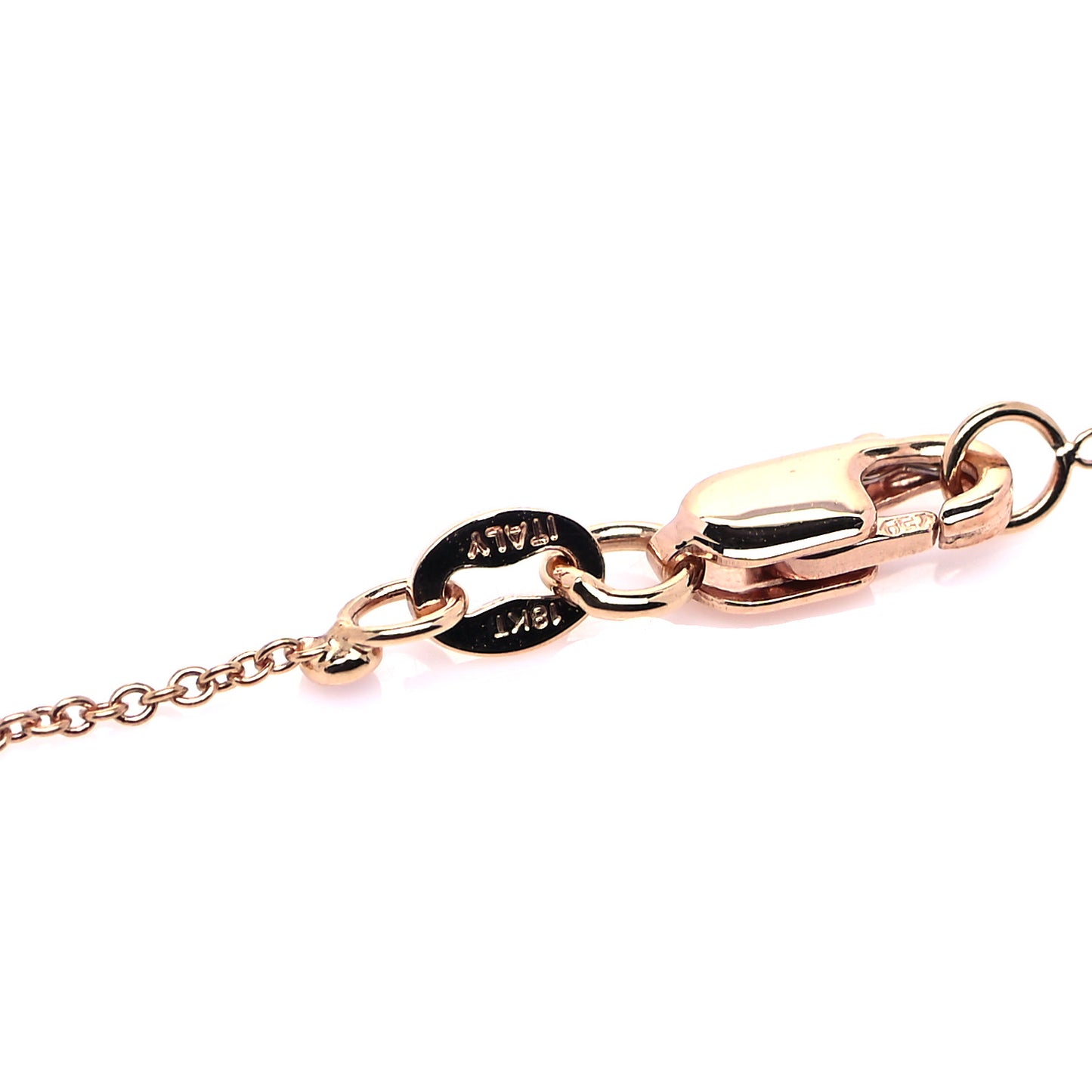 18K Rose Gold Diamond Tiny Treasures Initial F Pendant Necklace