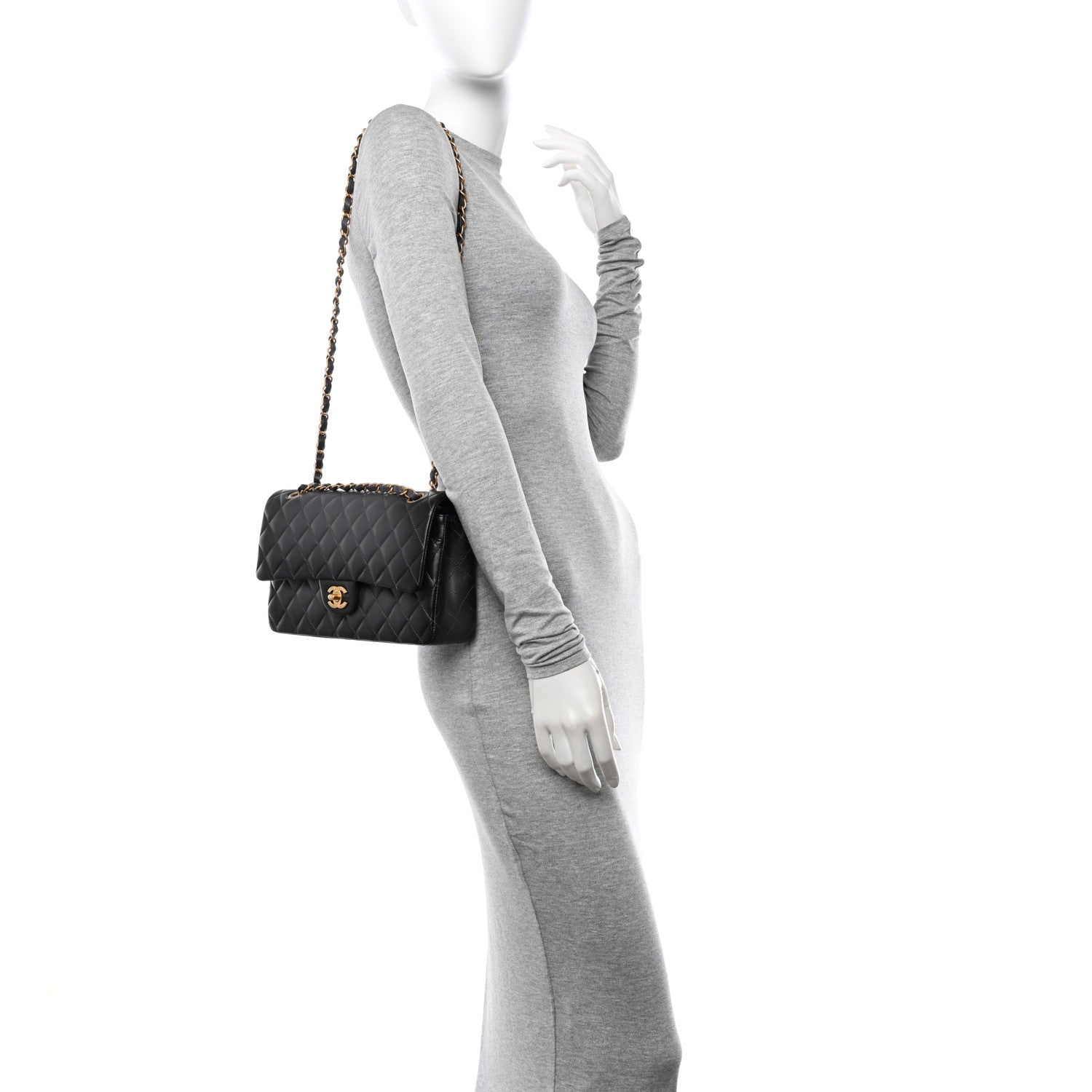 Chanel Gradient Lambskin Medium Double Flap Grey 2 of 10