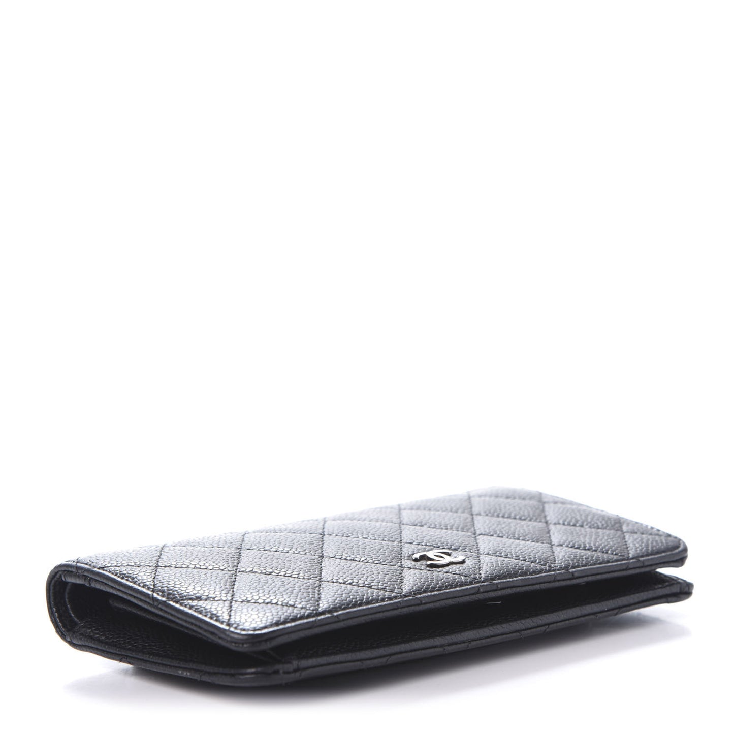 Caviar Quilted Yen Wallet Black