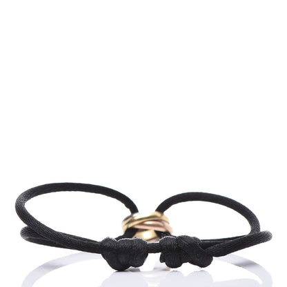 Cartier 18K Pink Yellow White Gold Trinity Adjustable Cord Bracelet Black 3 of 6
