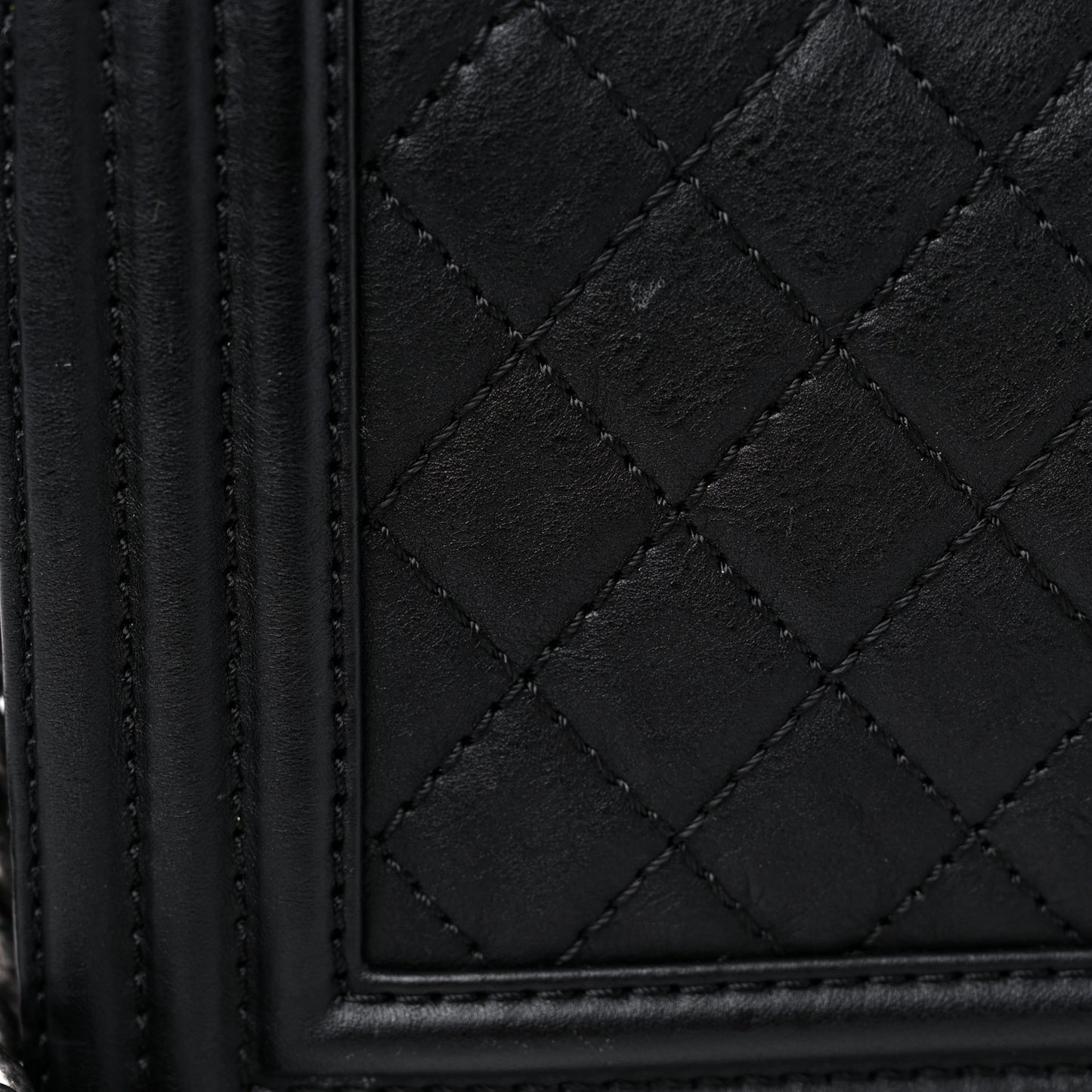 Calfskin Quilted Metal Embellished Paris Dallas Medium Boy Flap Black
