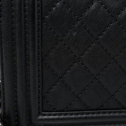 Chanel Calfskin Quilted Metal Embellished Paris Dallas Medium Boy Flap Black 15 of 15
