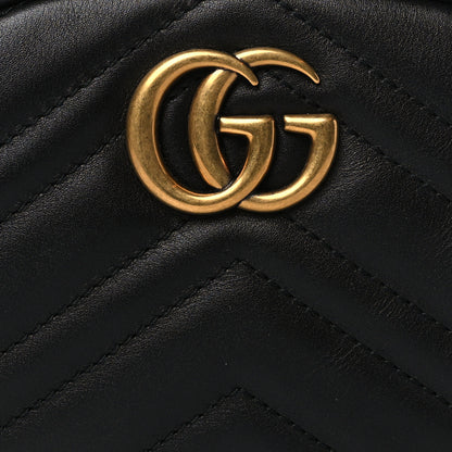 Gucci Calfskin Matelasse GG Marmont Belt Bag 85 34 Black 8 of 10