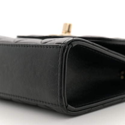 Chanel Lambskin Quilted Mini Trendy CC Chain Wallet Black 10 of 11