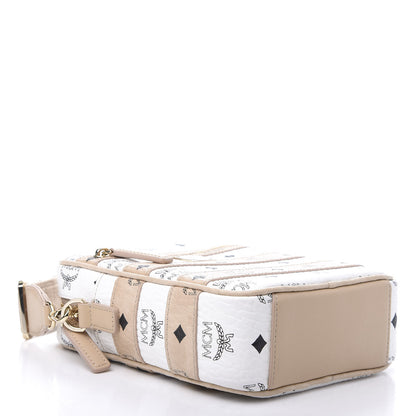MCM Visetos Spot Crossbody Bag White Beige 4 of 9
