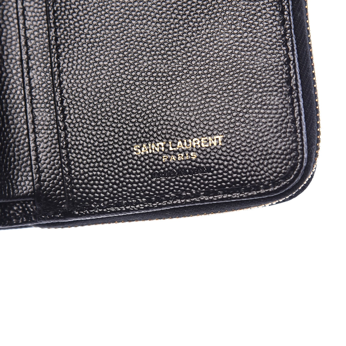 Grain De Poudre Matelasse Chevron Monogram Compact Zip Around Wallet Black