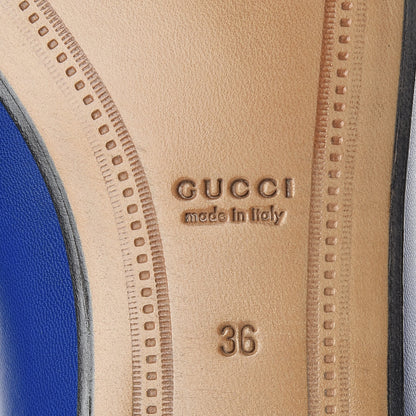 Gucci Malaga Kid Womens Jordaan Loafers 36 Electric Blue 5 of 9
