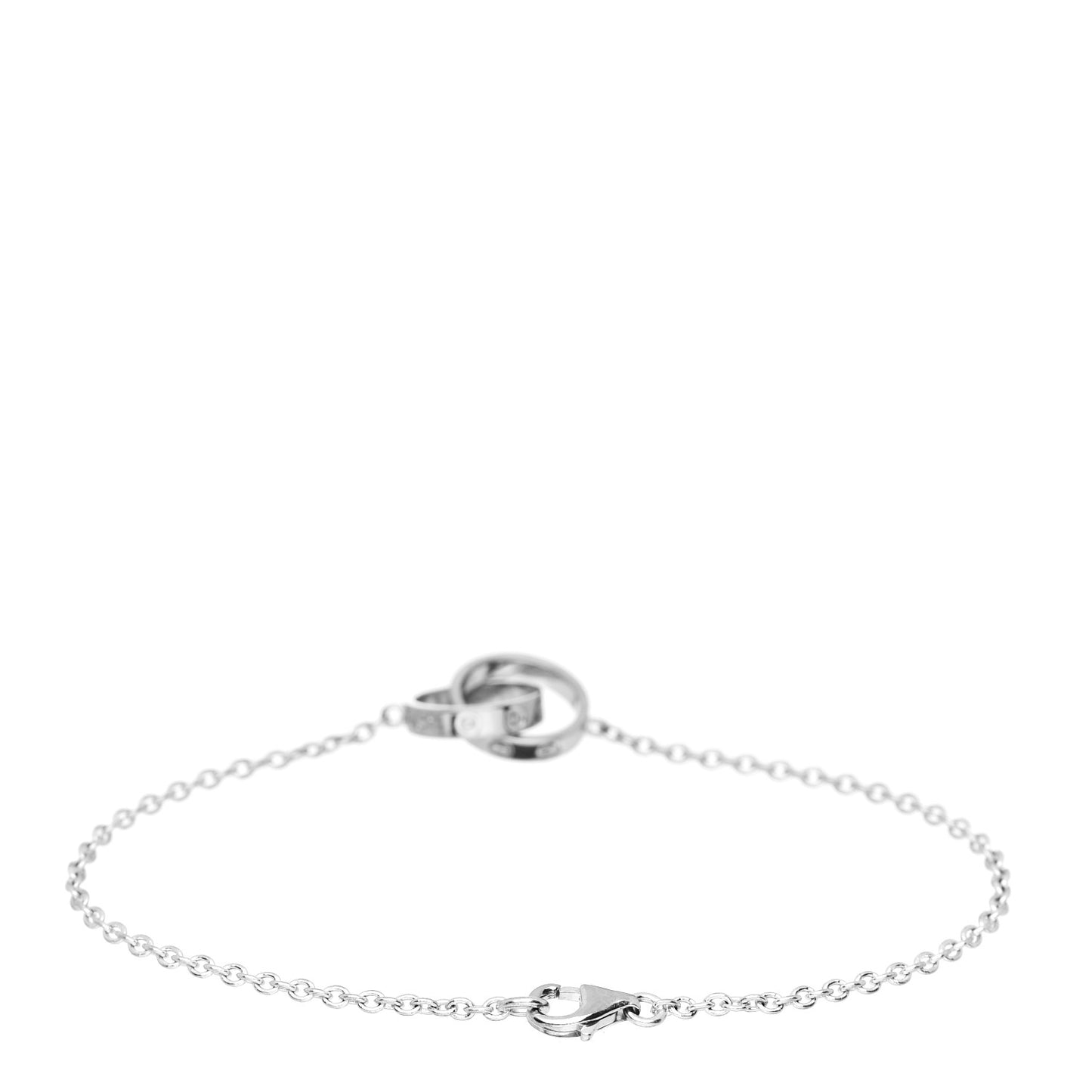 18K White Gold Interlocking LOVE Bracelet