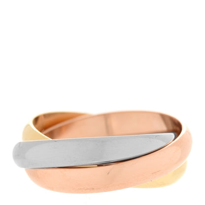 Cartier 18K Pink Yellow White Gold Small Trinity Ring 56 7.5 3 of 7