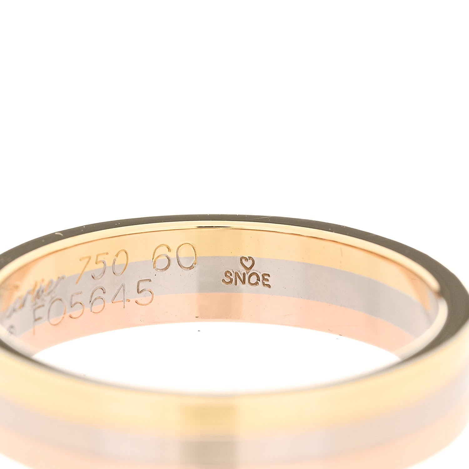 Cartier 18K Pink White Yellow Gold 4.8mm Vendome Louis Cartier Wedding Band Ring 60 9 5 of 5