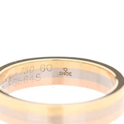 Cartier 18K Pink White Yellow Gold 4.8mm Vendome Louis Cartier Wedding Band Ring 60 9 5 of 5