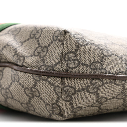 Gucci GG Supreme Monogram Web Small Ophidia Half Moon Hobo Brown 10 of 11