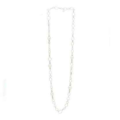 David Yurman Sterling Silver Pearl Medium Continuance Chain Necklace 2 of 4