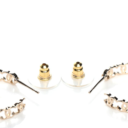 Chanel Metal CC Hoop Earrings Gold 3 of 4
