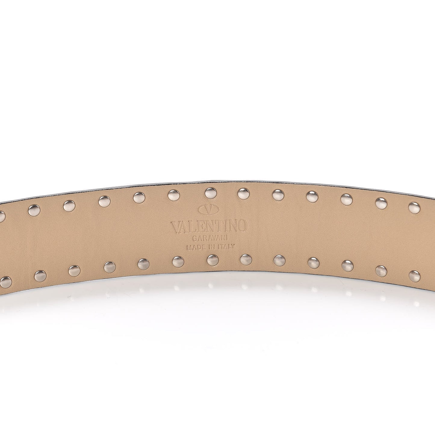 Lambskin Rockstud Spike Shoulder Strap Camel Rose