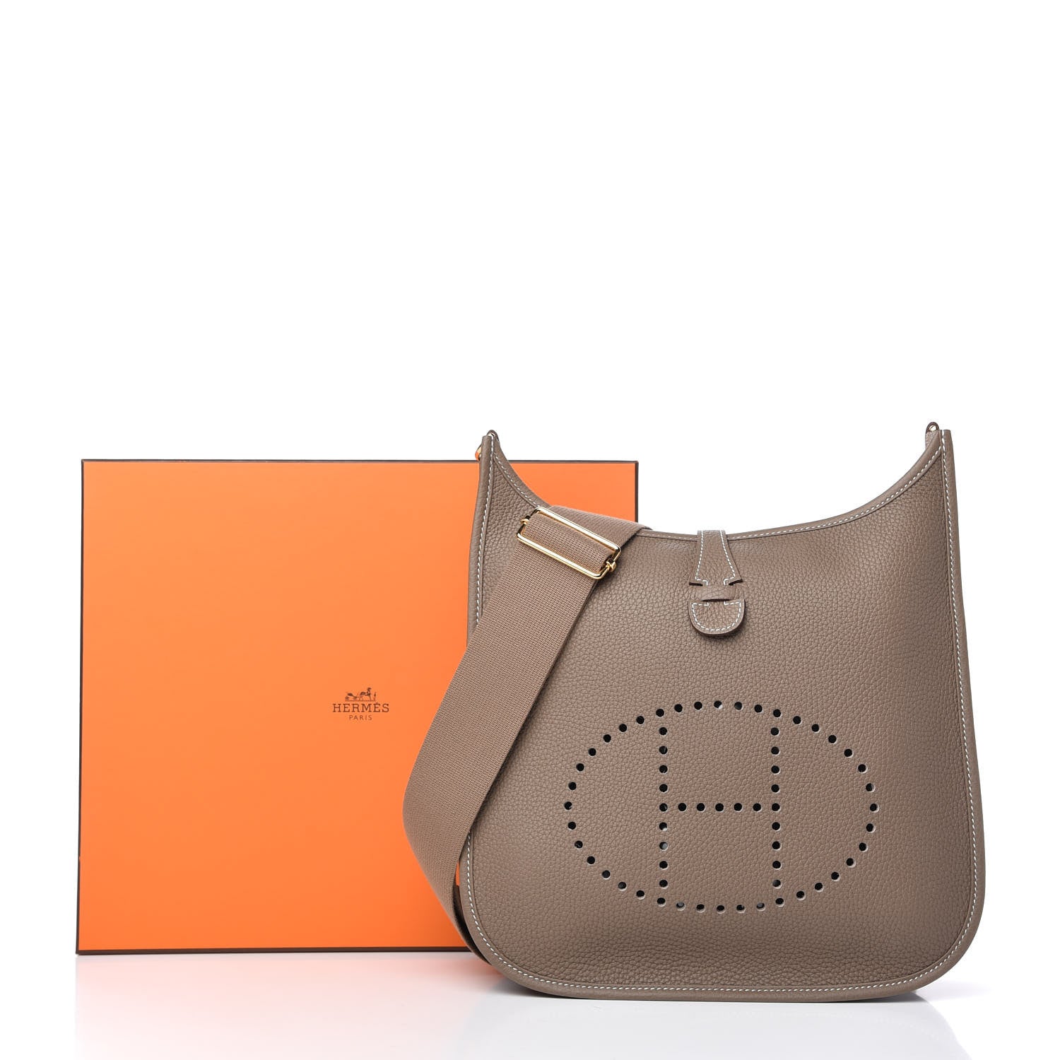Hermes Taurillon Clemence Evelyne III PM Etoupe 10 of 10