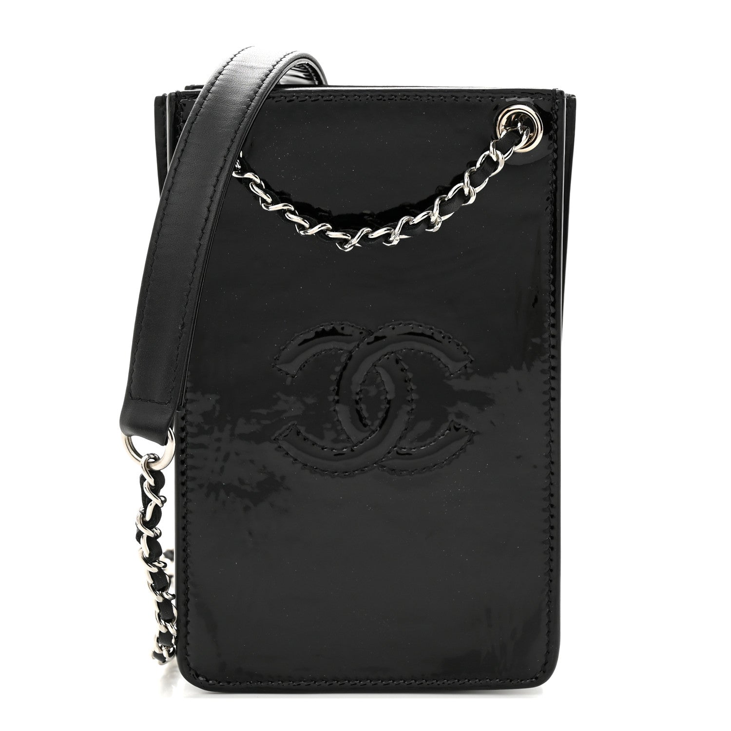 Chanel Patent CC Phone Holder Crossbody Black 1 of 11