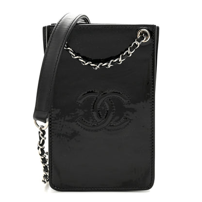 Chanel Patent CC Phone Holder Crossbody Black 1 of 11
