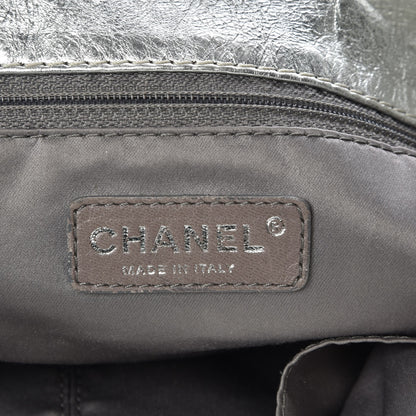 Chanel Metallic Glazed Calfskin Perforated Medium Rodeo Drive Tote Silver 7 of 8
