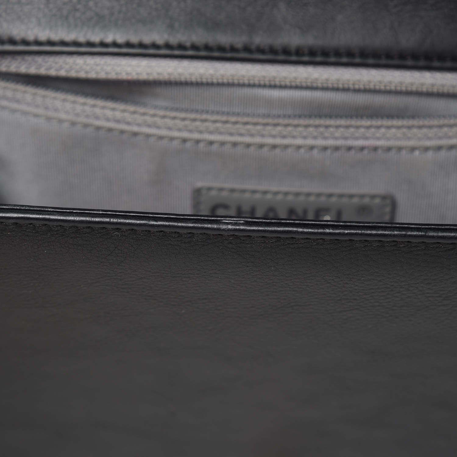 Chanel Calfskin Quilted Double Stitch New Medium Boy Flap Black 11 of 17