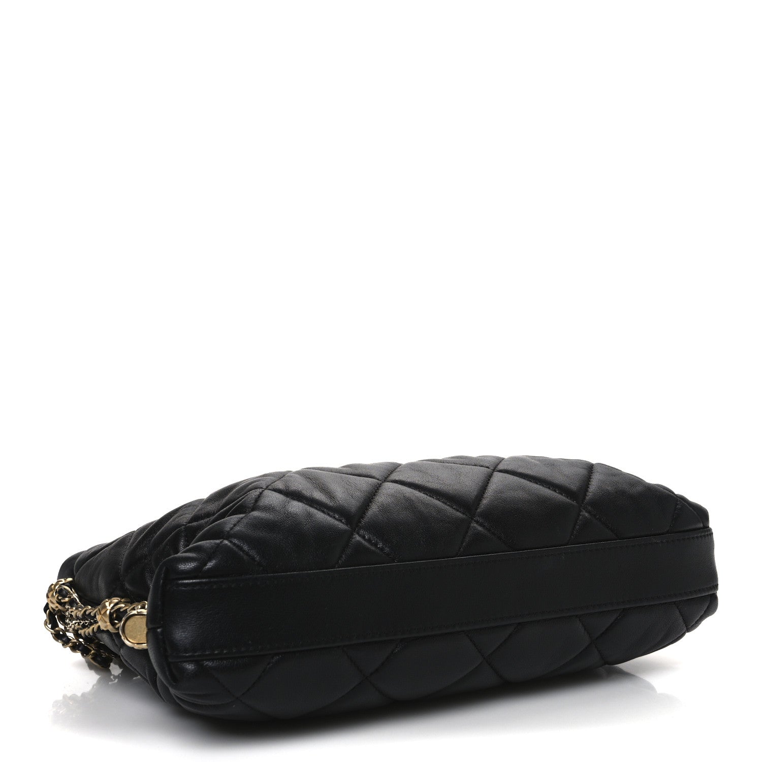 Chanel Lambskin Quilted Crush on Chains Hobo Black 4 of 10