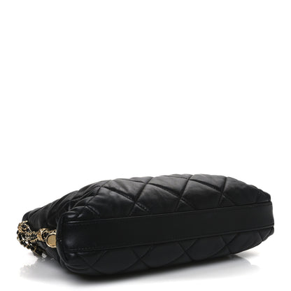 Chanel Lambskin Quilted Crush on Chains Hobo Black 4 of 10