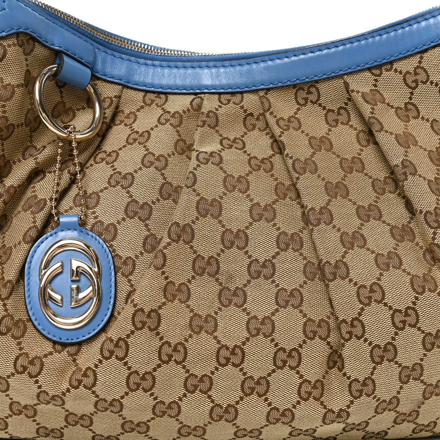 Gucci Monogram Medium Sukey Hobo Blue 8 of 10