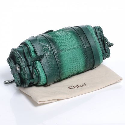 Chloe Python Silverado Shoulder Bag Emerald 4 of 7