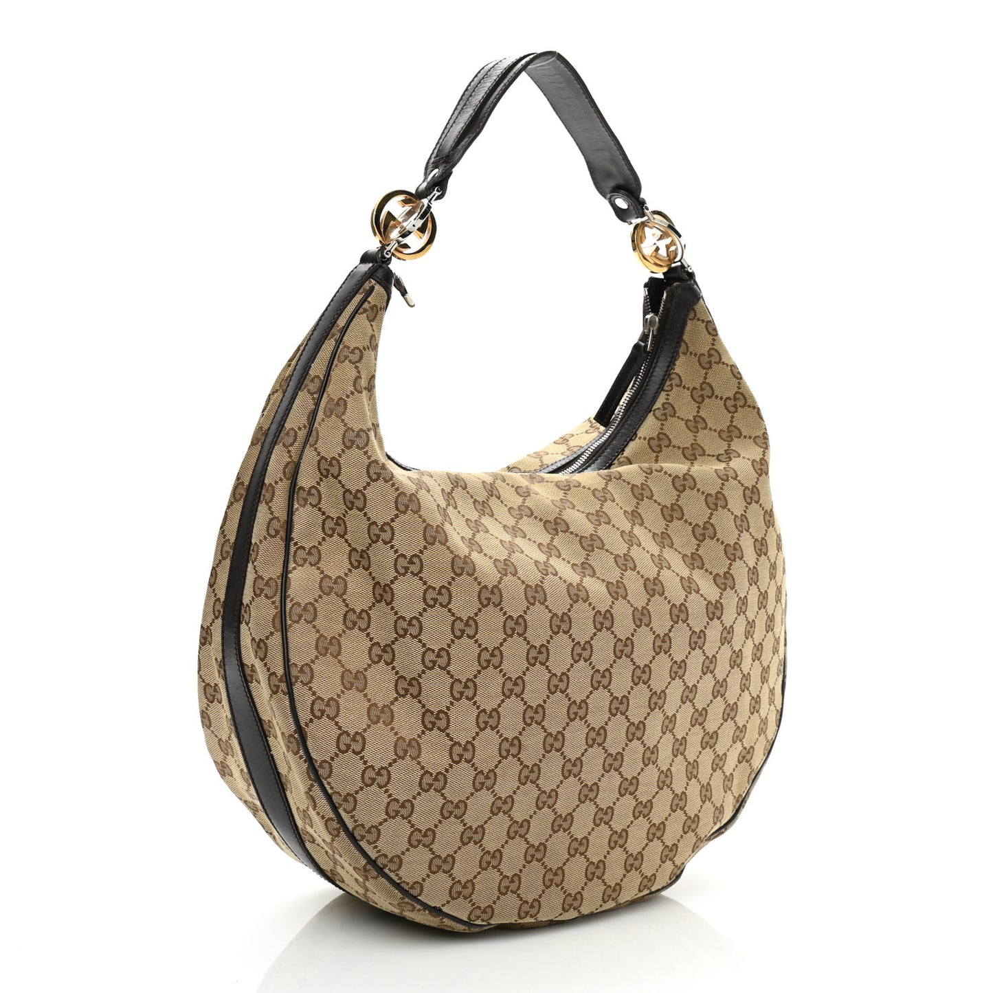 Monogram Large GG Twins Hobo Dark Brown