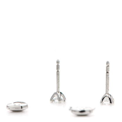 Tiffany Platinum Diamond .40ctw Princess Cut Solitaire Earrings 3 of 5