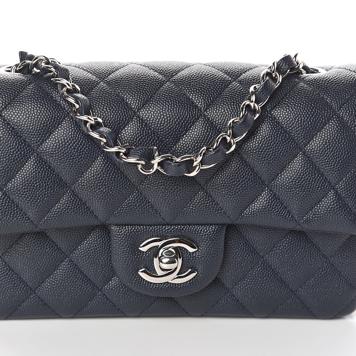Chanel Caviar Quilted Mini Rectangular Flap Navy 5 of 11