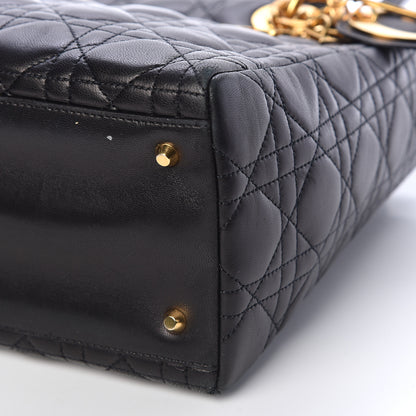 Christian Dior Lambskin Cannage Medium Lady Dior Black 11 of 12