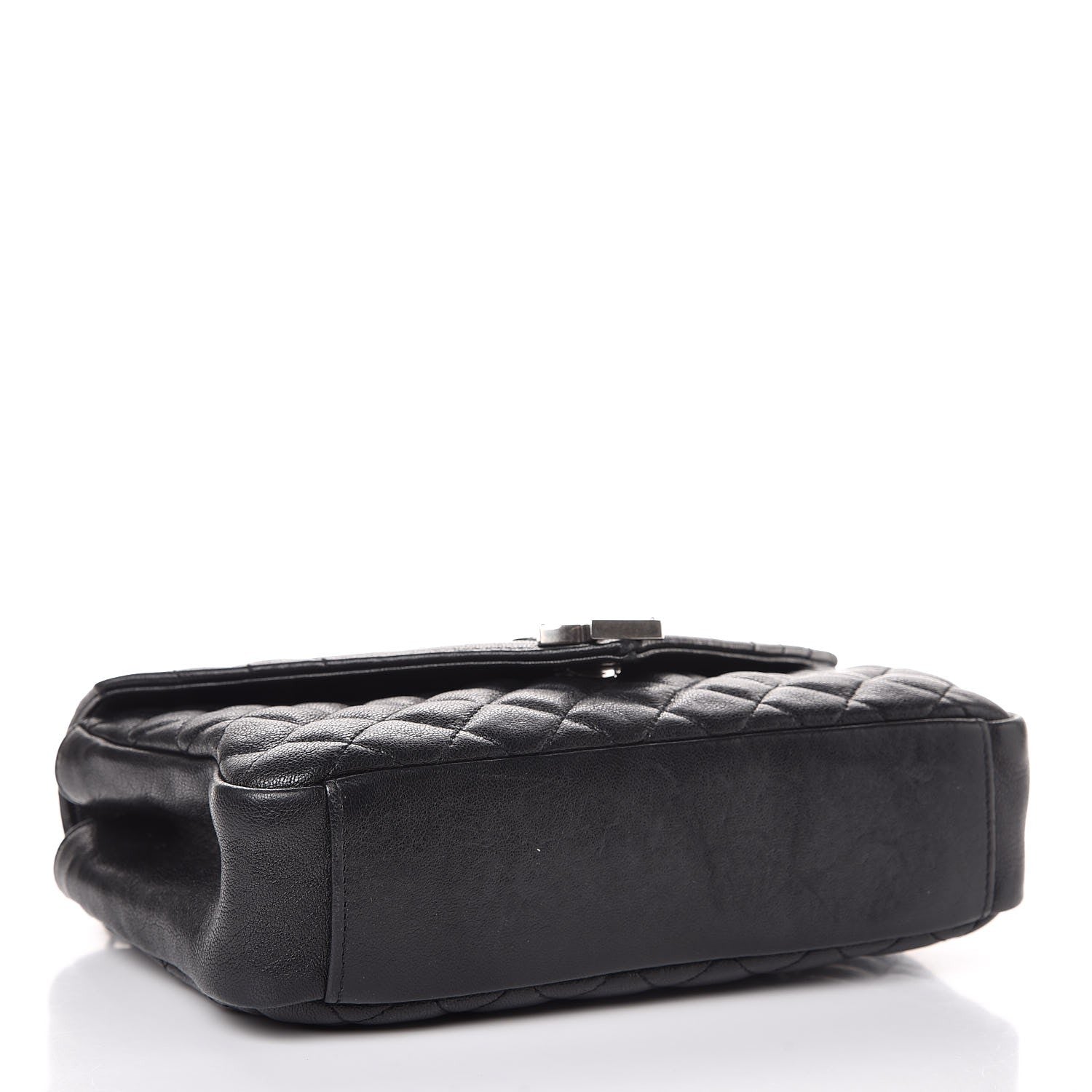Saint Laurent Sheepskin Tri-Quilt Monogram Medium College Bag Black 4 of 8