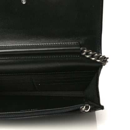 Chanel Lambskin Quilted Boy Wallet On Chain WOC Black 5 of 14