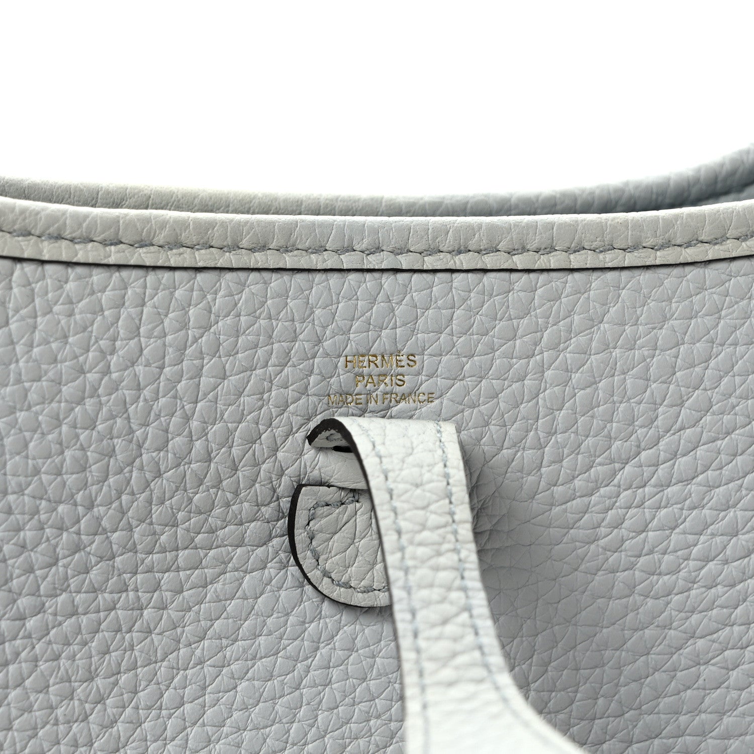 Hermes Taurillon Clemence Amazone Evelyne TPM Bleu Pale Etain 6 of 9
