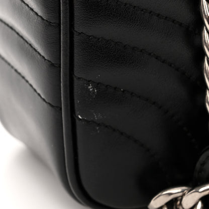 Prada Soft Calfskin Impunture Diagramme Medium Chain Flap Shoulder Bag Black 11 of 12