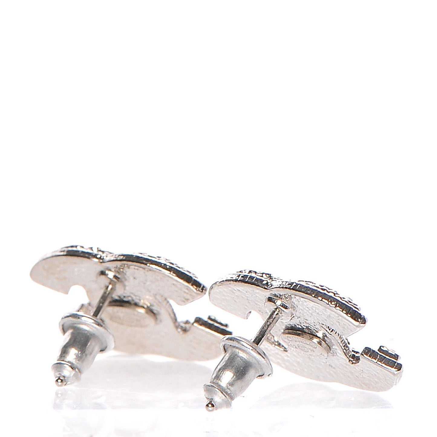 Crystal CC Earrings Silver
