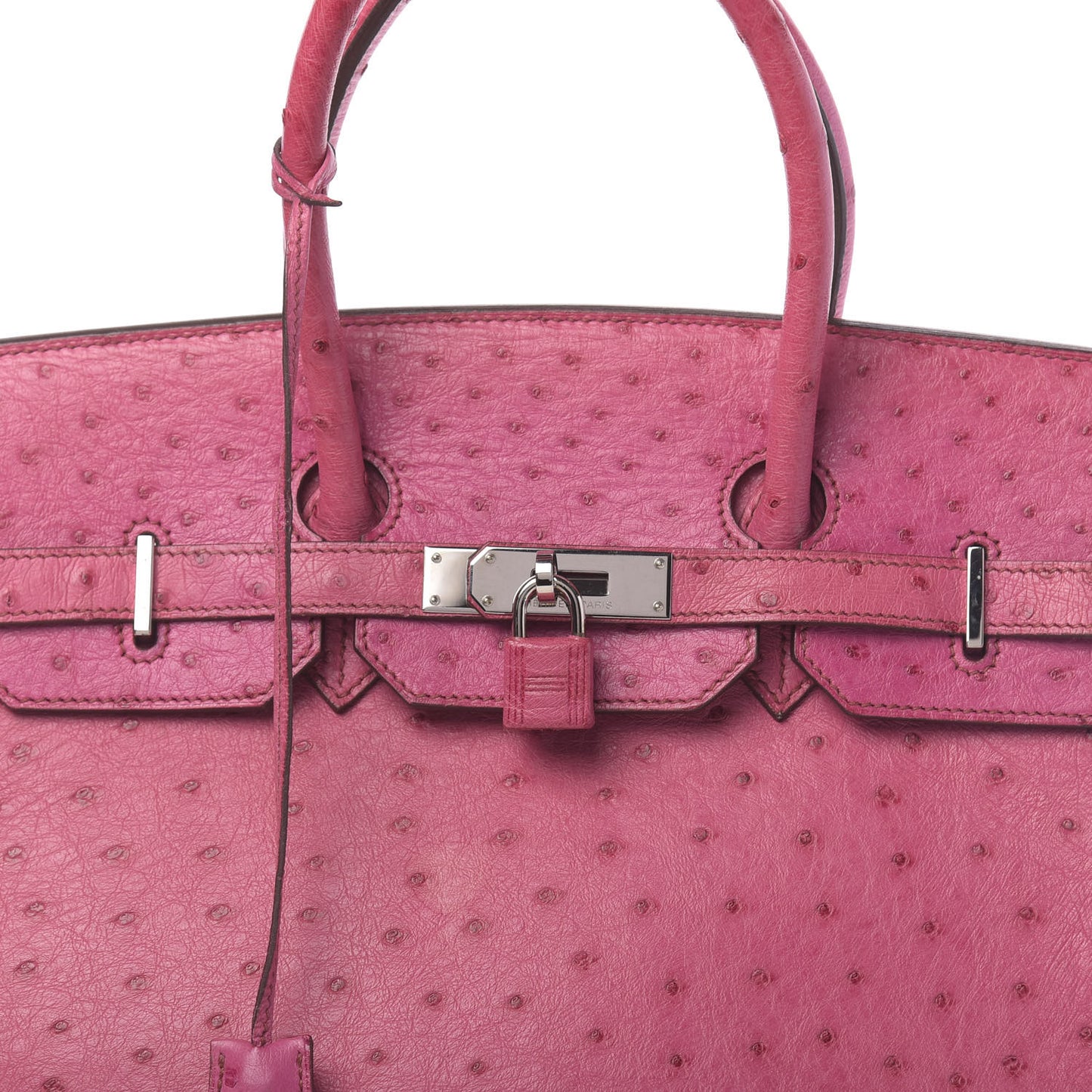 Ostrich Birkin 35 Fuchsia
